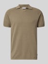 JACK & JONES regular fit poloshirt met structuurpatroon model 'HILL' Olijfgroen