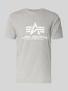 Alpha Industries T-Shirt mit Logo und Rundhalsausschnitt Hellgrau