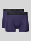 PUMA Obcisłe bokserki o kroju slim fit z wyhaftowanym logo Śliwkowy