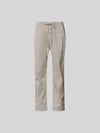 Closed Regular fit stoffen broek met labeldetail Grafiet