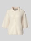 Fynch-Hatton Strickjacke mit Umlegekragen Offwhite