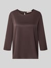 Rinascimento blouse van satijn Donkerbruin