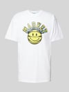 MARKET T-Shirt mit Rundhalsausschnitt Modell 'SMILEY' Weiss