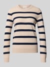 Christian Berg Woman Gebreide pullover van puur kasjmier Beige