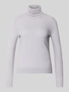 Christian Berg Woman Regular Fit Rollkragenpullover aus reinem Kaschmir Mittelgrau Melange