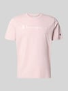 Champion T-Shirt mit Label-Stitching mit Rundhalsausschnitt Altrosa