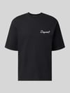 Dsquared2 Ready to Wear T-shirt o kroju relaxed fit z czystej bawełny z haftowanym logo Czarny