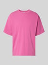 American Vintage T-Shirt mit geripptem Rundhalsausschnitt Modell 'FIZVALLEY' Koralle