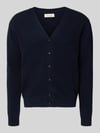 Casual Friday Gebreid jack met knoopsluiting model 'KARL' Marineblauw