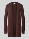 VILA Strickjacke aus Viskose-Mix Dunkelbraun