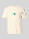 JACK & JONES Regular Fit T-Shirt mit Logo-Print Modell 'Eres' Offwhite
