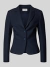 MORE & MORE Slim fit blazer met reverskraag Marineblauw