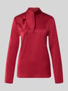Emporio Armani Regular Fit Bluse aus Satin Dunkelrot