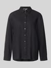 ONLY Relaxed Fit Leinenbluse mit Hemdblusenkragen Modell 'GOA' Black