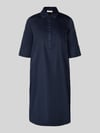 Christian Berg Woman Knielanges Hemdblusenkleid mit Eingrifftaschen Dunkelblau