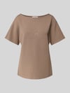 Christian Berg Woman Sweatshirt mit 1/2-Arm Mittelbraun