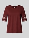 VERO MODA męski t-shirt o kroju regular fit z czystej bawełny model 'IVACY' Bordowy
