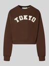 JJXX Relaxed Fit Sweatshirt aus Baumwoll-Mix Modell 'Tatum' Schoko