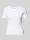ONLY t-shirt o kroju slim fit z mieszanki bawełny model 'VAL LIFE' Biały