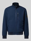 JACK & JONES Regular Fit Bomberjacke mit Stehkragen Modell 'Parker' Marine