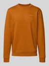 Blend Sweatshirt mit Rundhalsausschnitt und Logo Cognac