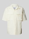 Multiply Apparel Oversized Freizeithemd mit Brusttaschen Offwhite