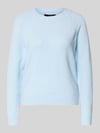 VERO MODA Regular Fit Strickpullover mit Crew Neck Modell 'DOFFY' Hellblau Melange