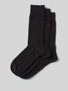 HUGO Socken mit Label-Detail im 3er-Pack Modell 'UNI COLORS' Mittelbraun