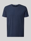 JOOP! COLLECTION t-shirt z wzór z logo i okrągły dekolt Granatowy