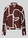 OPUS Loose fit blouse met lange mouwen van viscosemix model 'Fordoa' Bordeaux
