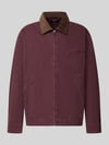 MCNEAL Regular Fit Jacke aus reiner Baumwolle Dunkelrot