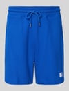 HUGO Blue Szorty dresowe o kroju regular fit z mieszanka bawełny model 'NUWAFFLO' Niebieski
