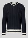 Selected Relaxed Fit Strickpullover mit Woll-Anteil Modell 'ROY' Dunkelblau