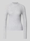 MYON Strickpullover mit Woll-Anteil Mittelgrau Melange