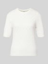 PIECES Regular Fit Pullover mit Woll-Anteil Modell 'LELOU' Weiss