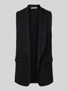 ZABAIONE Gilet van viscosemix met klepzakken, model 'Am44br' Zwart