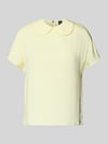Marc Cain Blusenshirt aus Satin mit Umlegekragen Hellgelb