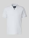 MCNEAL Regular Fit Strick-Poloshirt mit V-Ausschnitt Hellblau