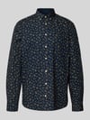 Montego Regular Fit Freizeithemd mit Weihnachtsmotiv Marine