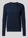Tommy Jeans Regular Fit Strickpullover aus reiner Baumwolle Marine