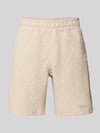 PEGADOR Relaxed Fit Sweatshorts mit Strukturmuster Modell 'Jovren' Offwhite