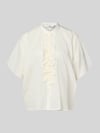 0039 Italy Relaxed Fit Bluse mit Rüschen Modell 'DAISY' Weiss