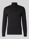 Tom Tailor Denim Regular Fit Troyer aus reiner Baumwolle Black