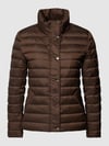 GANT Gewatteerd jack met labeldetail Middenbruin