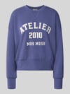 MOS MOSH relaxed fit sweatshirt van viscosemix model 'Nima' Bleu