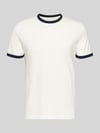 MCNEAL Slim Fit T-Shirt mit Rundhalsausschnitt Ecru