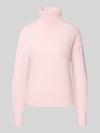 Christian Berg Woman Sweter z golfem o luźnym kroju w dzianinowym stylu Jasnoróżowy