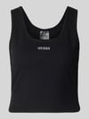 GUESS Activewear Slim Fit Top mit Logo-Stitching Modell 'Circe' Black
