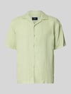 MCNEAL Regular Fit Leinenhemd mit Reverskragen Mint