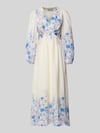 Neo Noir maxi-jurk met V-hals model 'SILFI' Wit